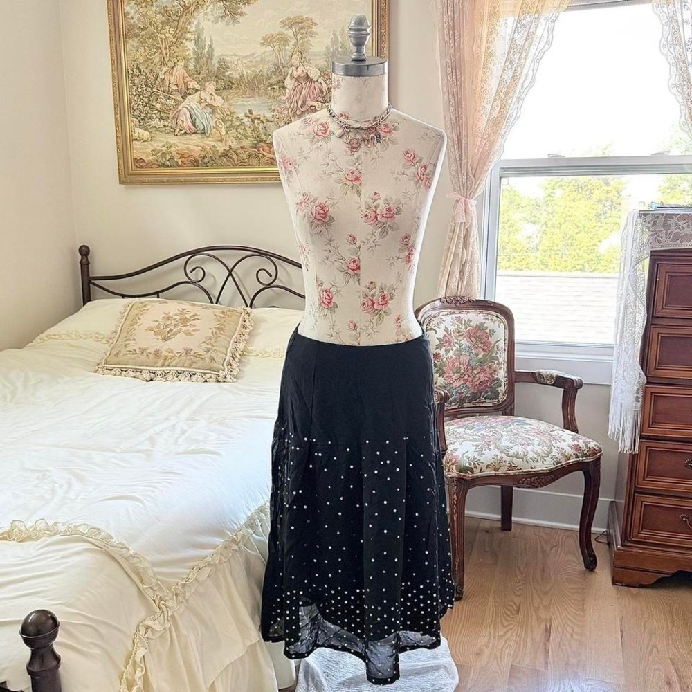 Y2K rampage black midi skirt size 5